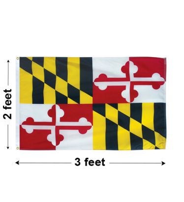 2'x3' Maryland Nylon Outdoor Flag